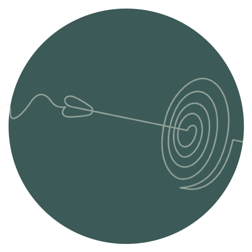 Ikon for ydelsen projektledelse som viser en dartskive