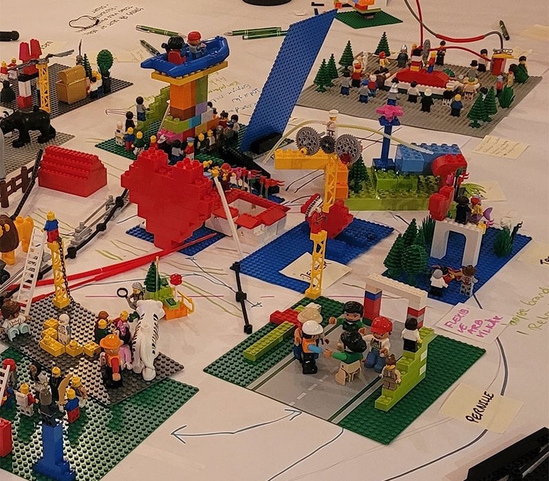 Vi bruger metoden Lego Serious Play til blandt andet strategiarbejde, teamudvikling og i opstart af projekter 